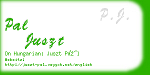 pal juszt business card